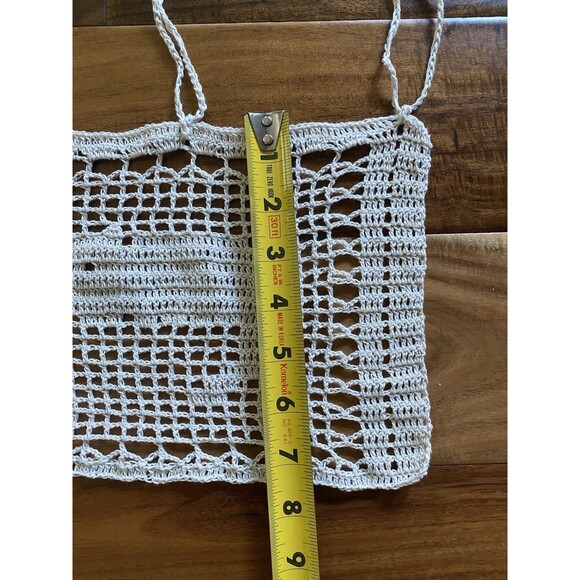 Cute Kitties Handmade Crochet Grey Short Curtain Valance Panels 100% Cotton - Picture 4 of 5